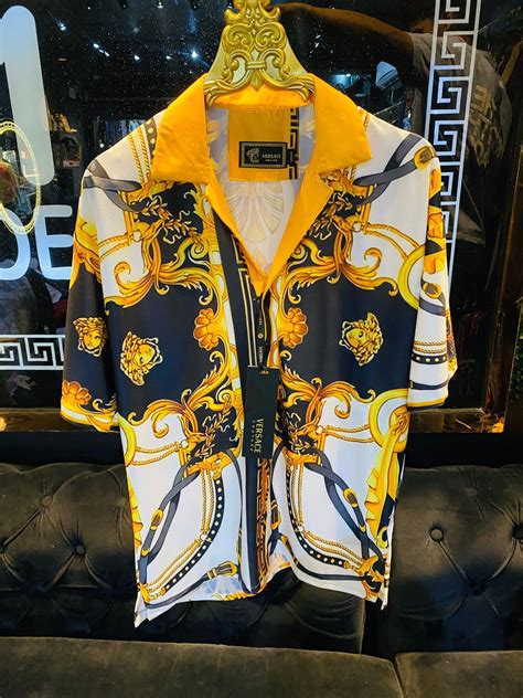 versace shirt for men free shipping|1st copy Versace shirt men.